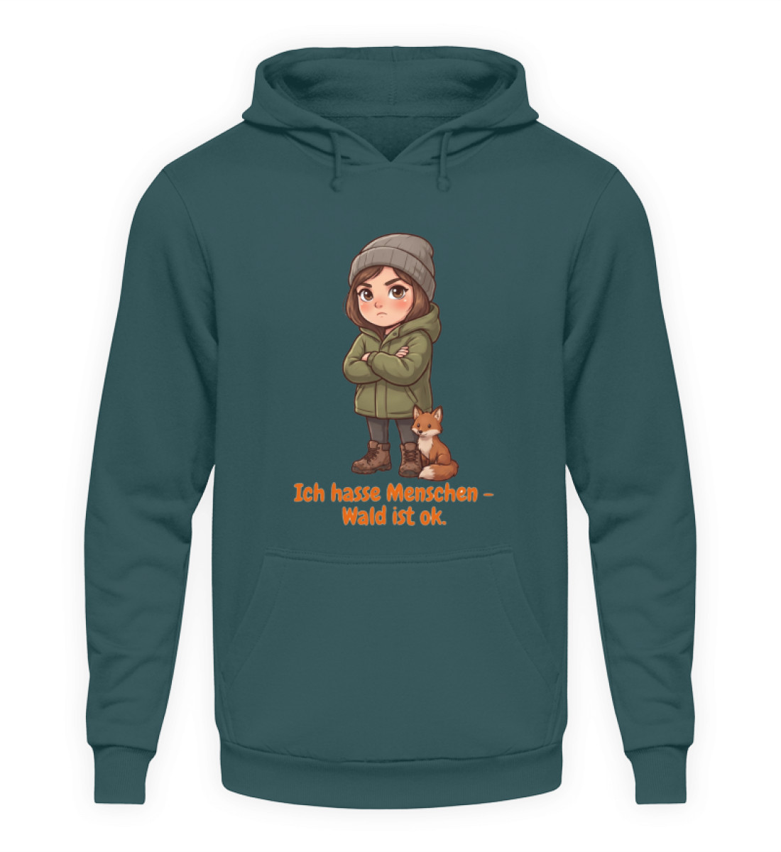 Ich hasse Menschen - Unisex Kapuzenpullover Hoodie-1461