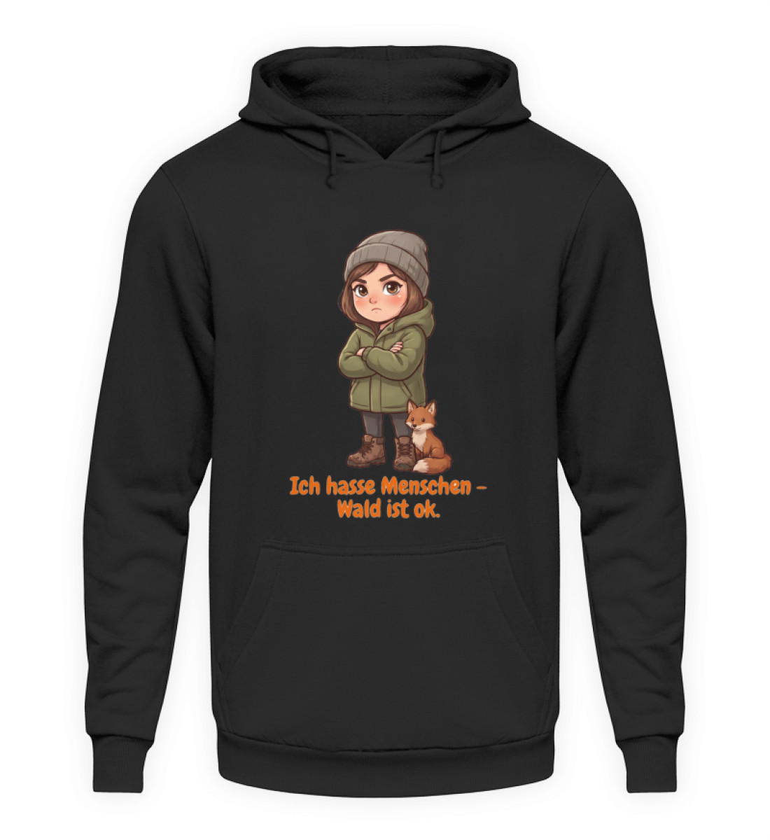Ich hasse Menschen  - Unisex Kapuzenpullover Hoodie